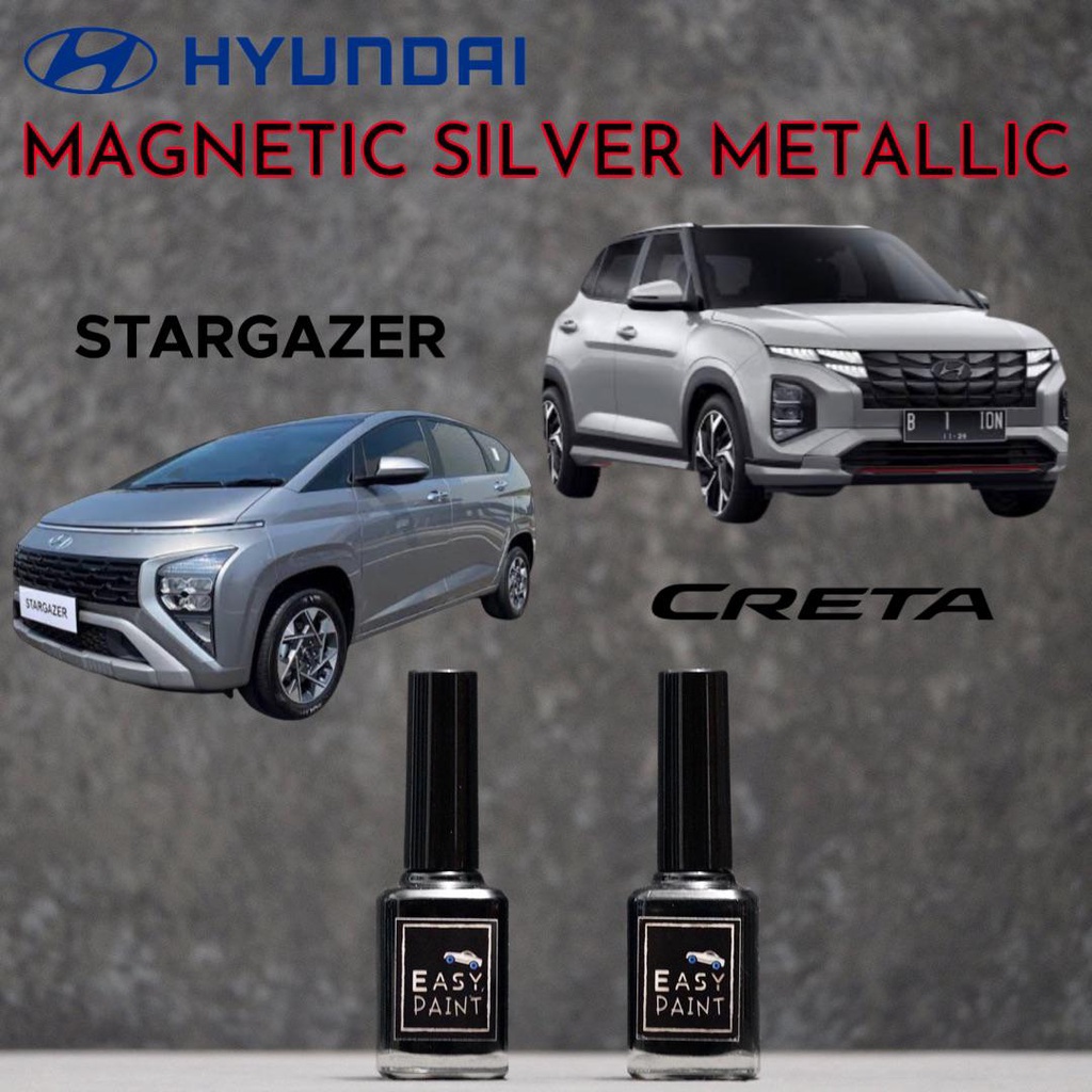 Cat Oles Mobil Magnetic Silver Metallic Hyundai Creta Stargazer 15ml Abu Muda Metalik