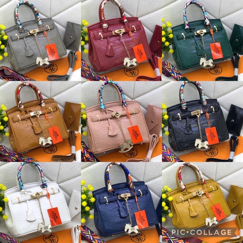 tas wanita tas batam CROCO HU TALI 2 FREE POUCH UK 25cm kode 78-34