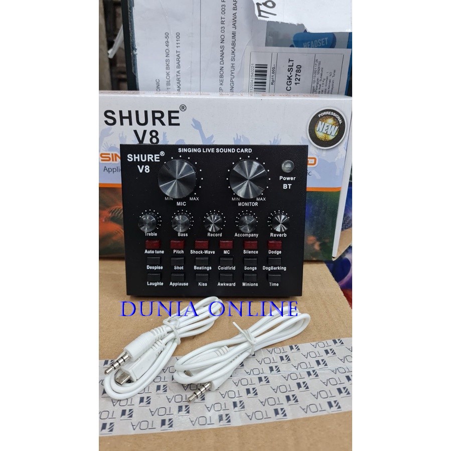 SOUND CARD SHURE V8 MIXER AUDIO SOUND CARD/ V 8 MIXER SOUND CARD
