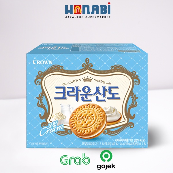 

Crown Sando Sweet Milk 161g - Biskuit Cream Susu Made In Korea