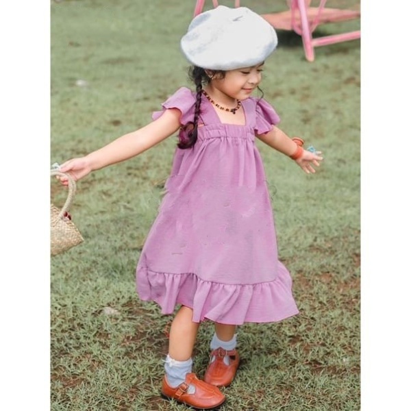 BEFAST - ZTL OOTD Dress Anak MILUA / DRESS ANAK SHALLA / DRESS ANAK SHALLA / Fashion Anak Kekinian Trendy / Dress Polos Casual / Outfit Anak Perempuan Terbaru / Dress Anak Lengan Pendek / Pakaian Anak-Anak Perempuan / Dress Anak Lucu