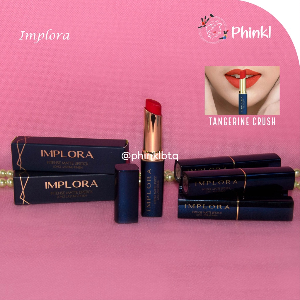 `ღ´ PHINKL `ღ´ ɪ ᴍ ᴘ ʟ ᴏ ʀ ᴀ Implora matte lipstick putar stick pewarna bibir lips warna natural nude