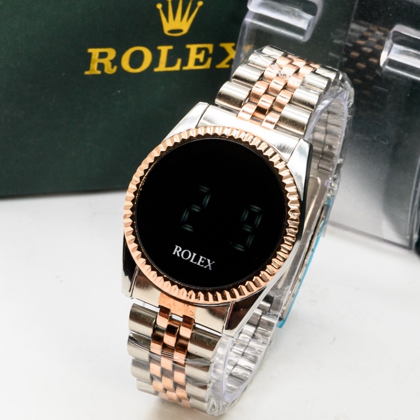 Cheaper Watches - RST-01 JAM TANGAN PRIA WANITA UNISEX ROLEX DIGITAL STAINLESS LED TANGGAL IMPORT TOUCH SCREEN ELEGAN