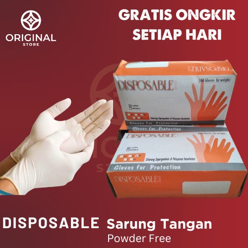 Sarung Tangan Latex Safe Glove Latex Safeglove HandScoon Ekonomis Perbox Isi 100pcs