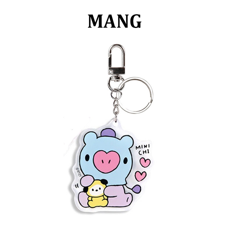 XiaoboACC Gantungan Kunci Motif Kartun BTS BT21 Kpop