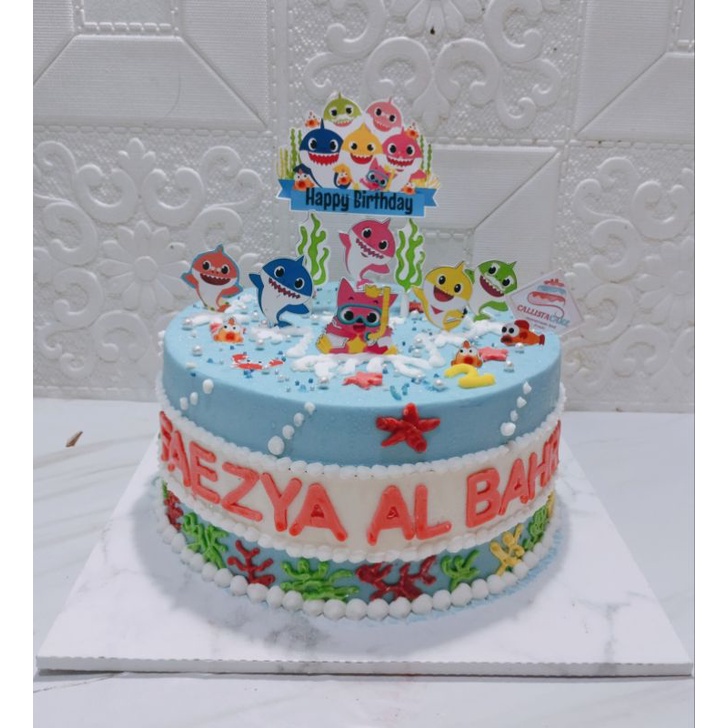 

Kue Ultah Baby Shark Diameter 18cm