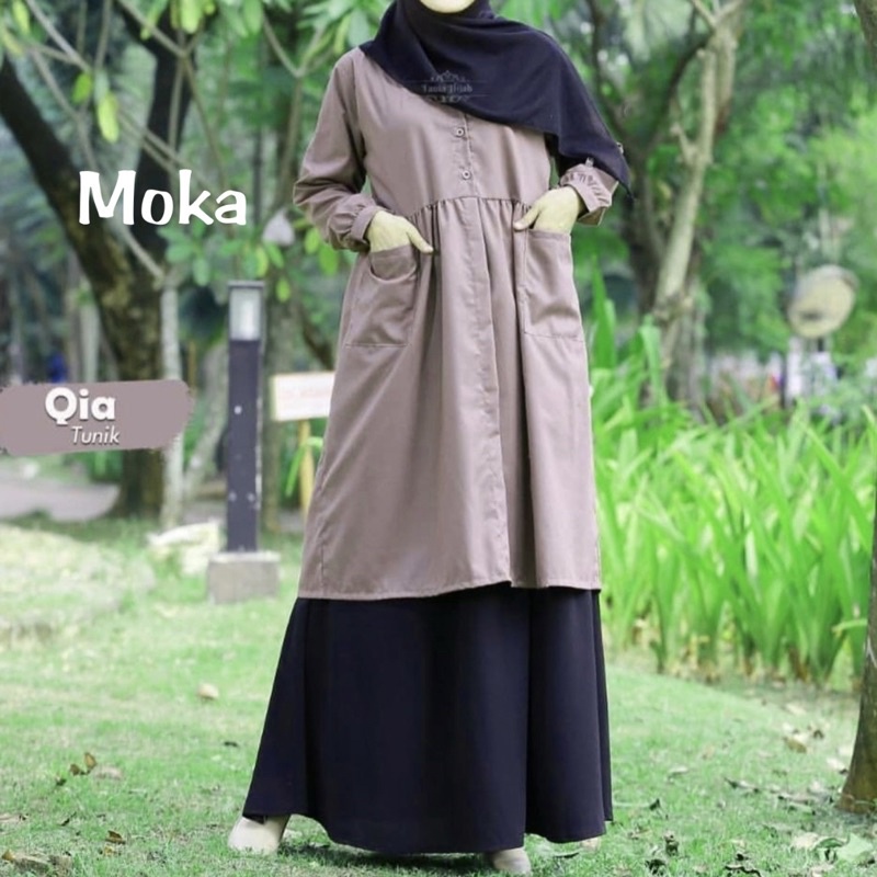 tunik kancing Busui bahan katun toyobo premium