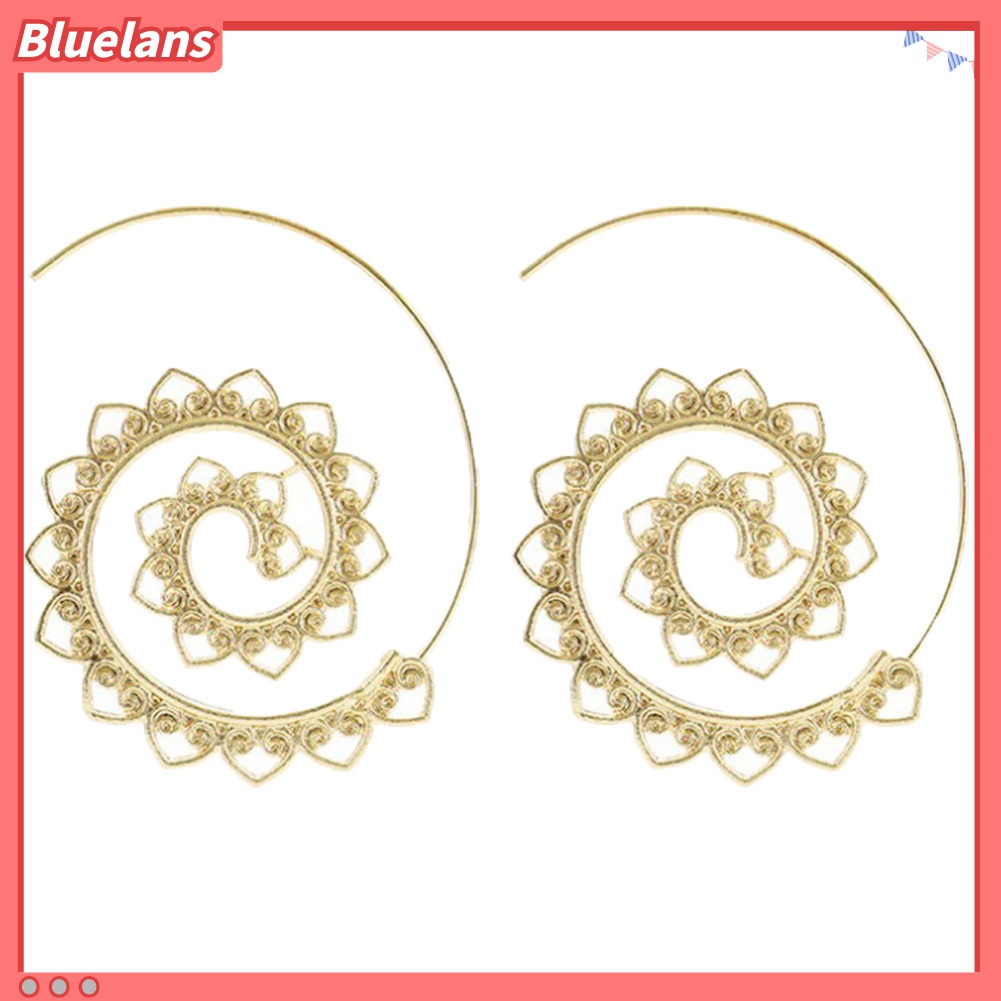 Anting Tindik Bentuk Bulat Spiral Hati Untuk Wanita