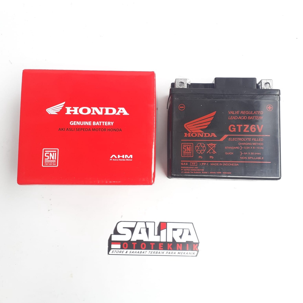 Aki Accu Motor GTZ6V Merk Orisinil AHM Vario Satria F 150 CB150R