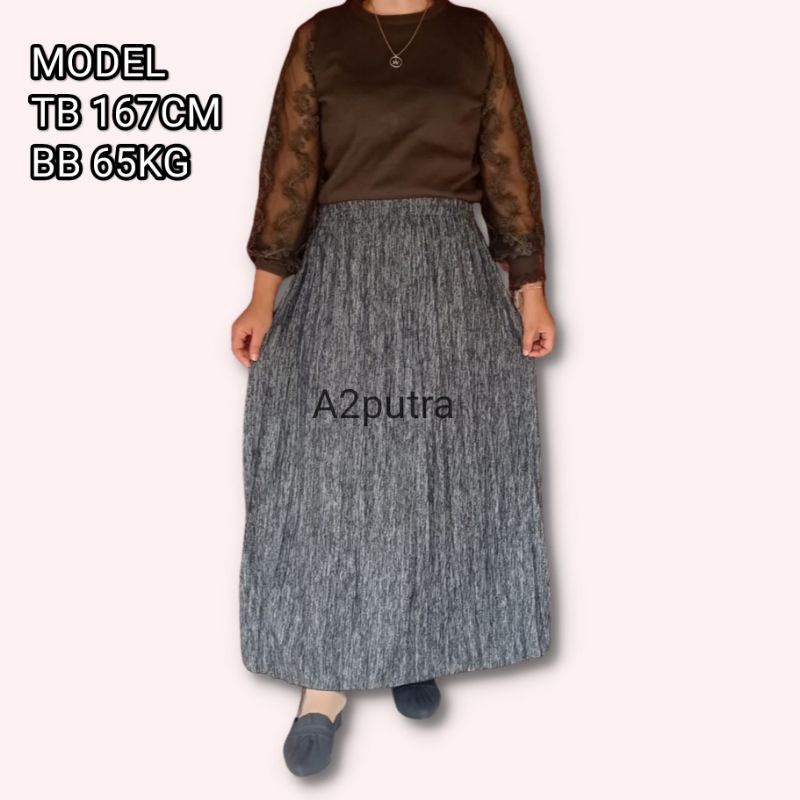 ROK PLISKET MAYUNG PREMIUM / ROK PLISKET MOTIF KAYU