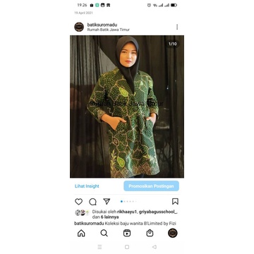 Baju Batik Tulis Wanita kombinasi Premium Limited edition