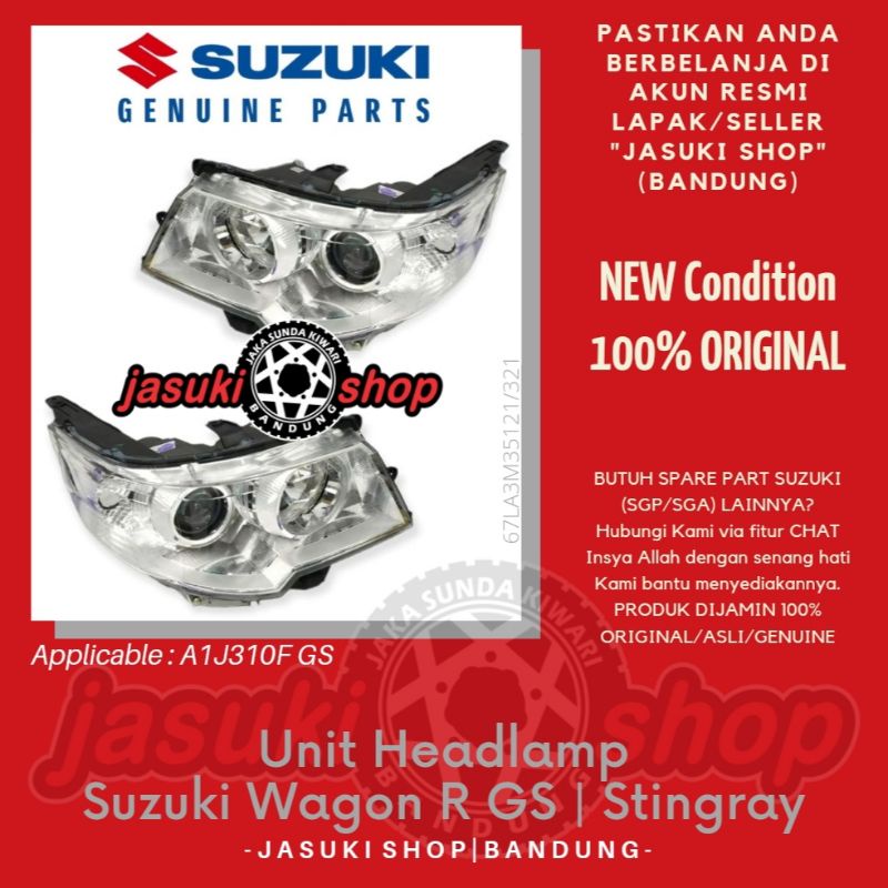 Unit Headlamp Head Lamp Lampu Depan Utama Suzuki Karimun Wagon R GS AGS Stingray Asli Ori Original S