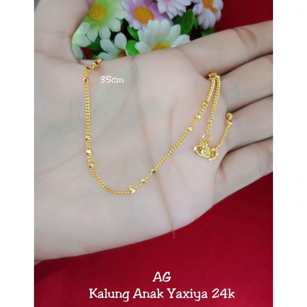 kalung rantai pentul anak dan dewasa lapis emas 24k