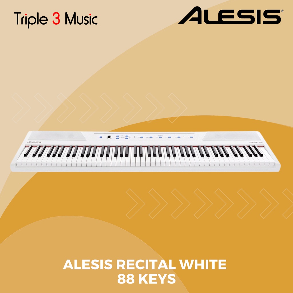 Alesis RECITAL White 88-Key Digital Piano with Full-Sized Keys