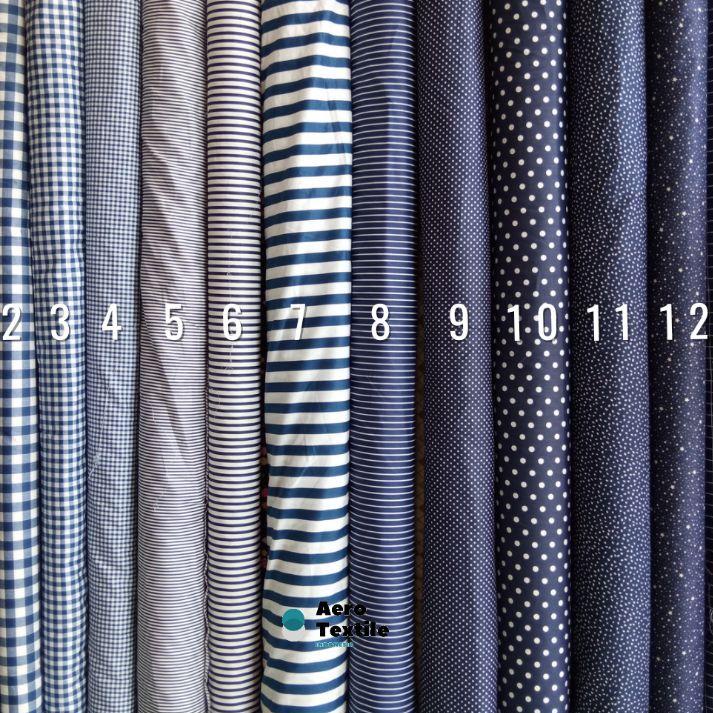 ಬಿ [Series Navy] Kain katun jepang by TOKAI SENKO / Japan Design ⊱Terbaru›Ψ