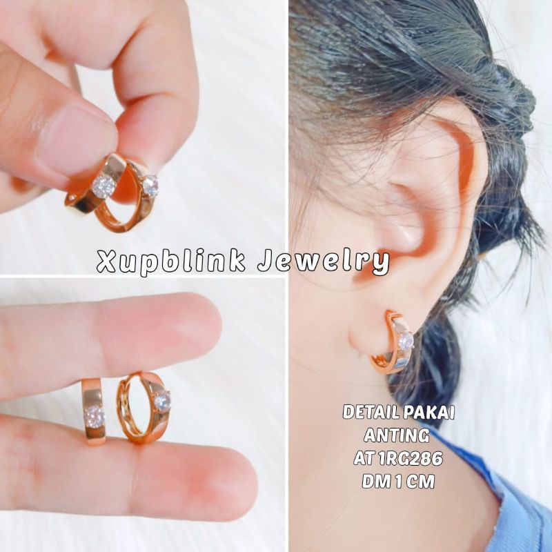 Anting Klip Wanita Titanium Fashionable