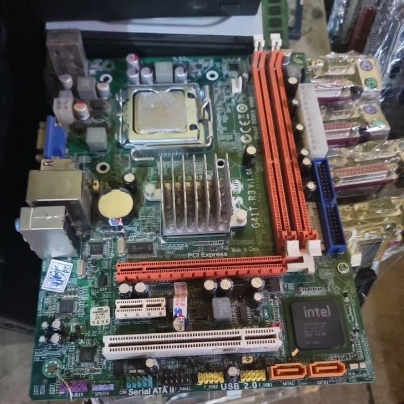Mainboard Motherboard mobo Intel G41 Processor core 2duo bonus fan