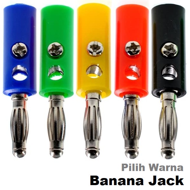 Banana Jack Male Connector Konektor Terminal Jantan Plug Kabel Speaker