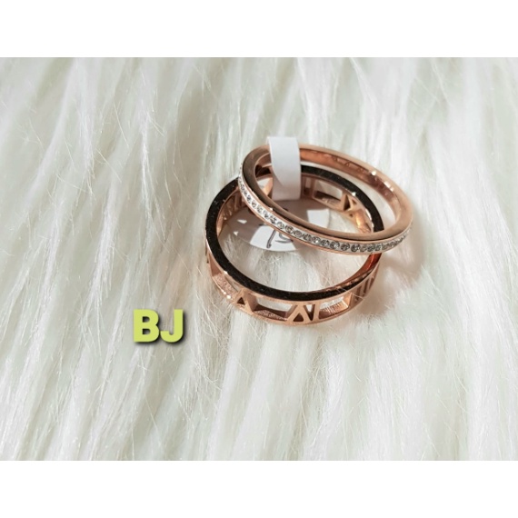 CINCIN SET ISI 2 FULL MATA & MODEL ANGKA/ CINCIN TITANIUM/ AKSESORIS WANITA KOREA