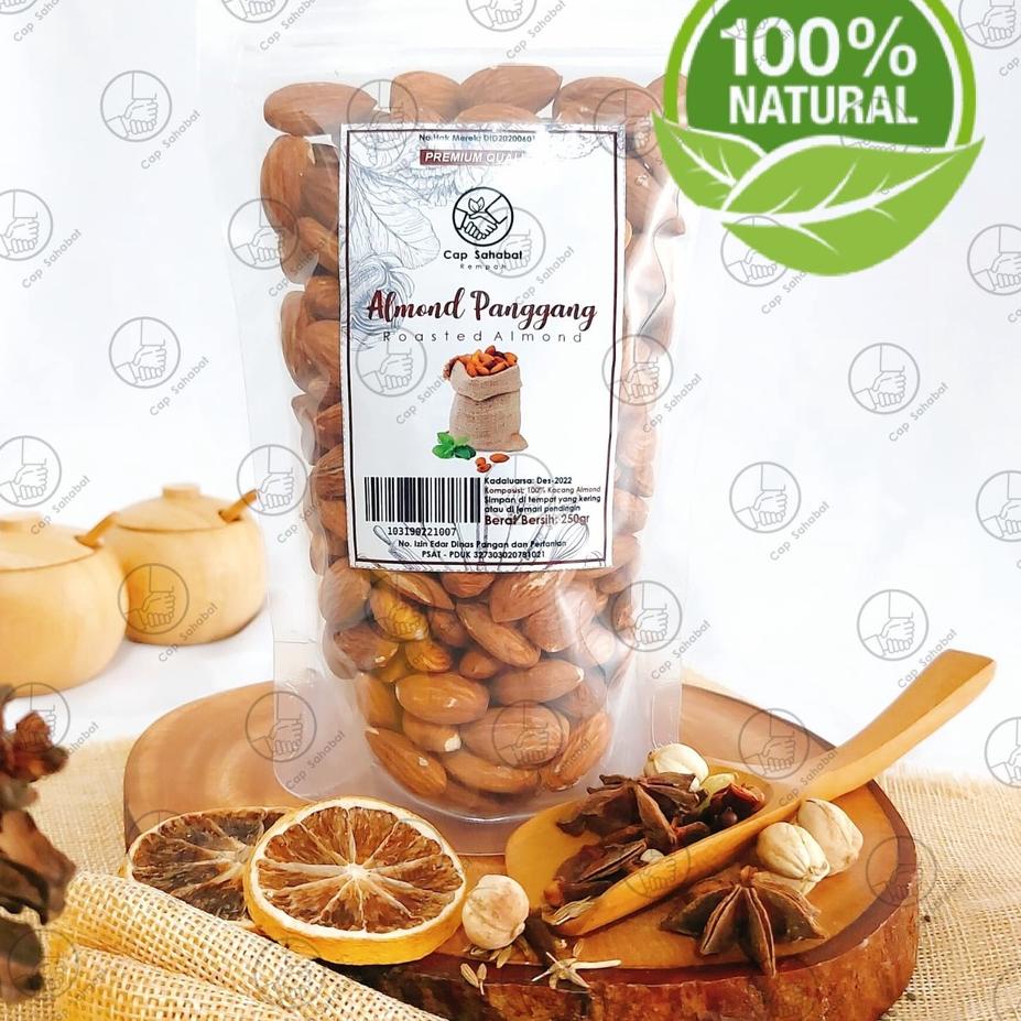 

Lariz--250gr Kacang Almond Panggang / Unsalted Roasted Almond / Rempah / JSR 100%