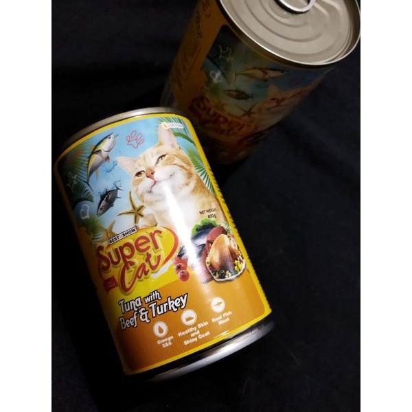 SuperCat Tuna With Beef &amp; Turkey 400gr Makanan Kucing Basah