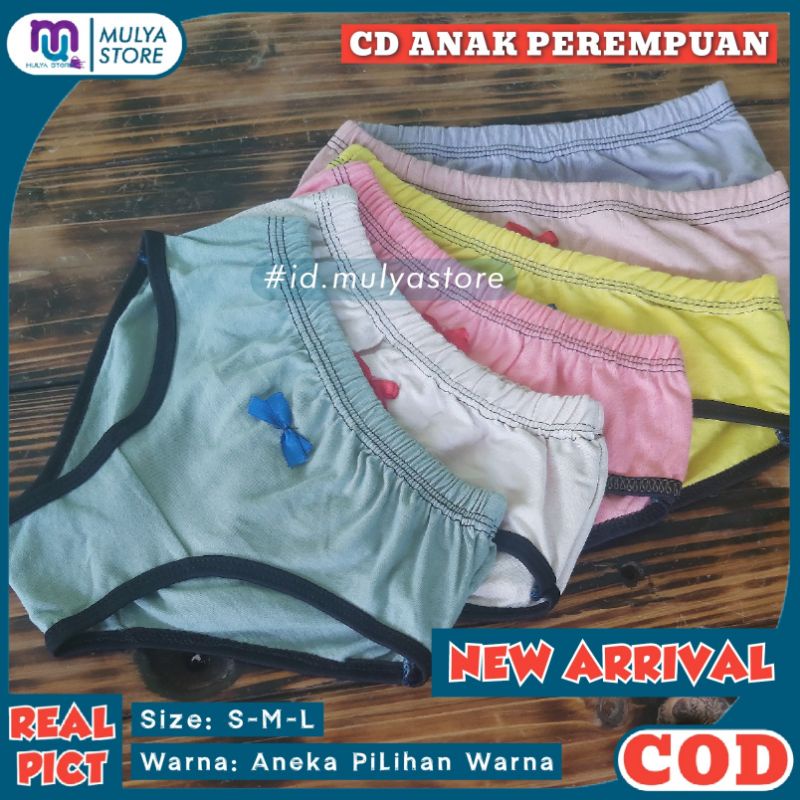 6Pcs Celana Dalam Anak Perempuan CD Cewe Bahan Katun Lembut Original DR