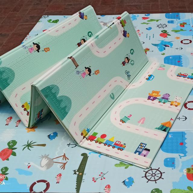 Playmat Size Playmate Baby Matras Lipat 200x180 Karakter Lucu Karpet Mainan Anak anak