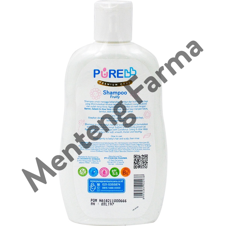 Pure Baby Shampoo Fruity 230 mL - Shampoo Bayi Non SLS