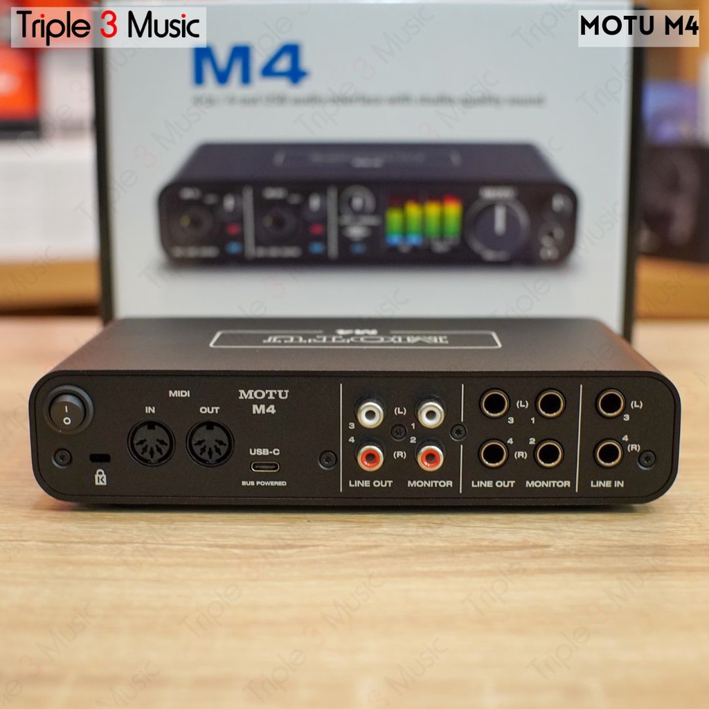 MOTU M4 4x4 USB C Audio Interface Soundcard Rekaman original