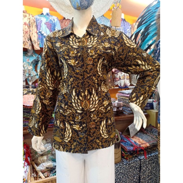 Toko bakul batik,Blouse batik wanita lengan panjang