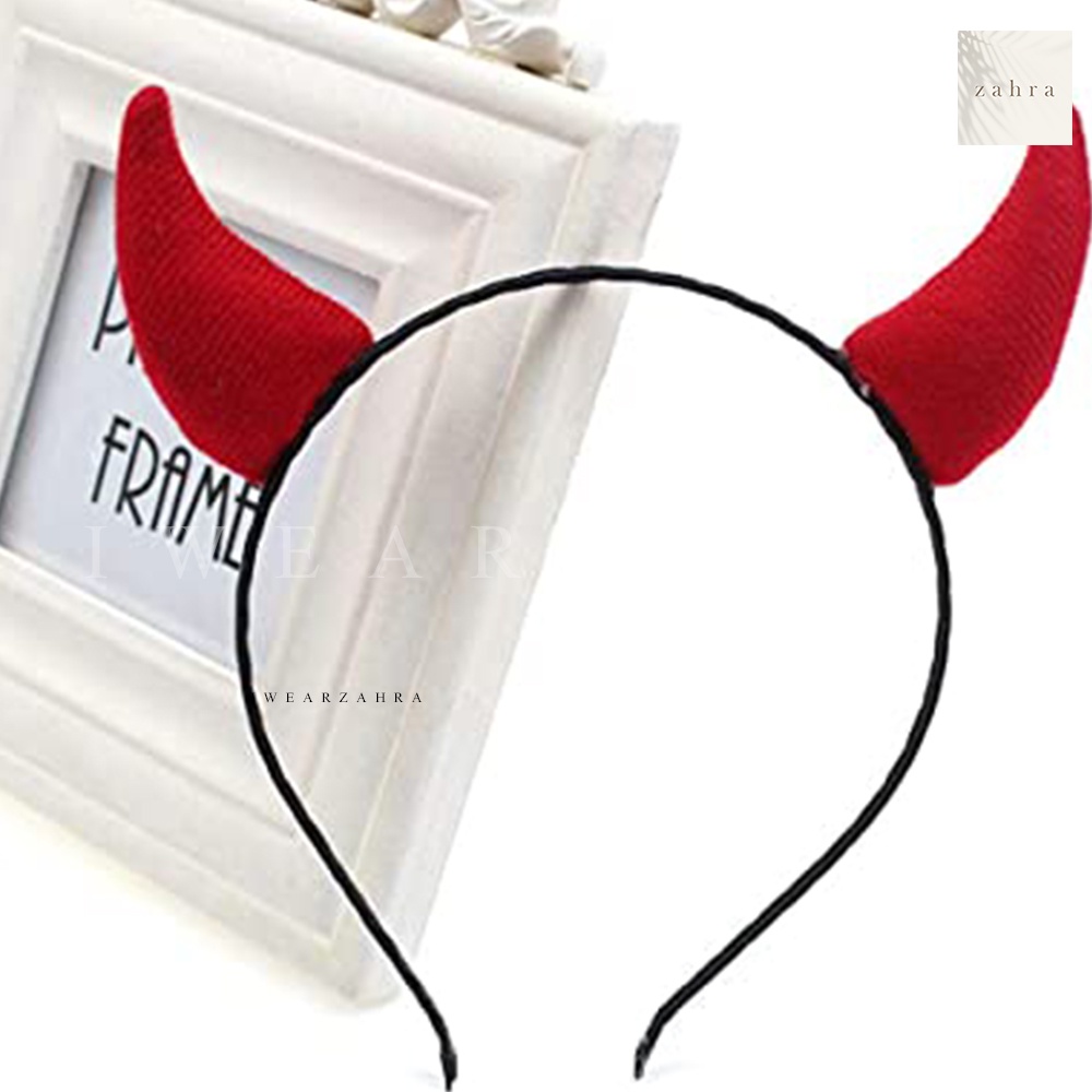 DEVIL HEADBAND - Bando Tanduk Iblis Halloween Kostum Anime Costume Horn Gothic Demon Jubah Cosplay Aksesoris Rambut Murah