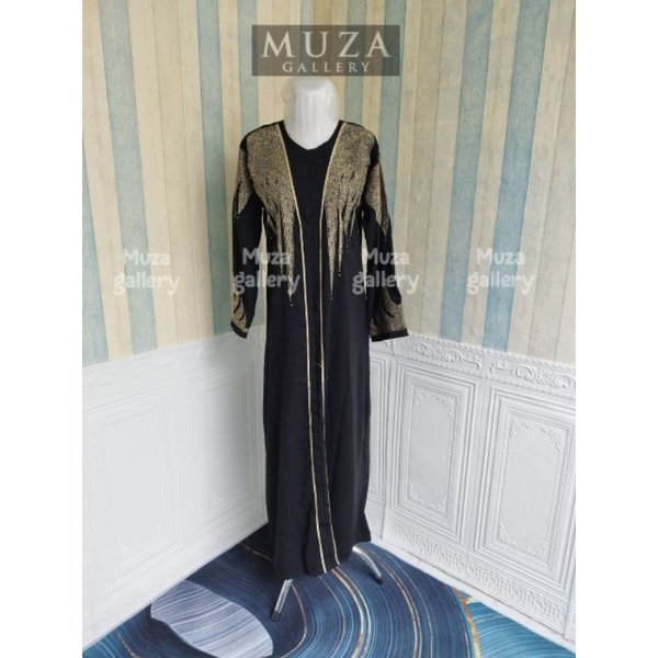 MUZA ABAYA HITAM ABAYA SYARI DUBAI 445 (BUSUI)