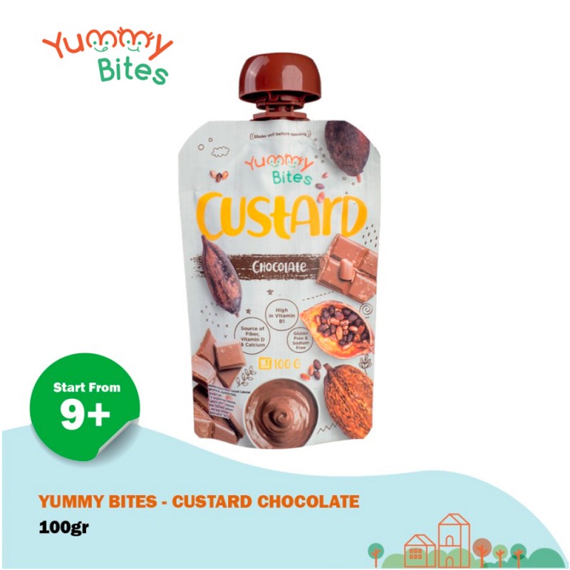 Yummy Bites Custard Chocolate Makanan Puree Anak Bayi - 100 gr
