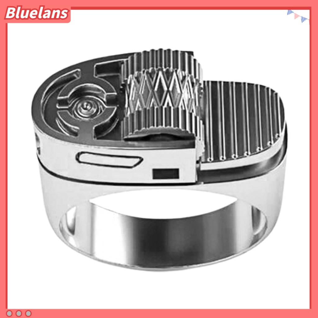 Bluelans Men Fashion Ring Personalized Alloy Circlet Lustrous Jewelry Gift