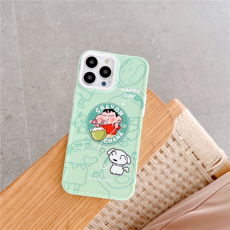 Soft Case Silikon TPU Motif Kartun Pikachu &amp; Crayon shin-shin Untuk IPhone 14 13 12 11 Pro Max