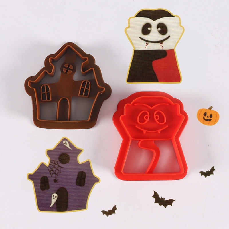 Zzz Cetakan Pemotong Kue / Biskuit / Fondant Seri Halloween Bahan Plastik