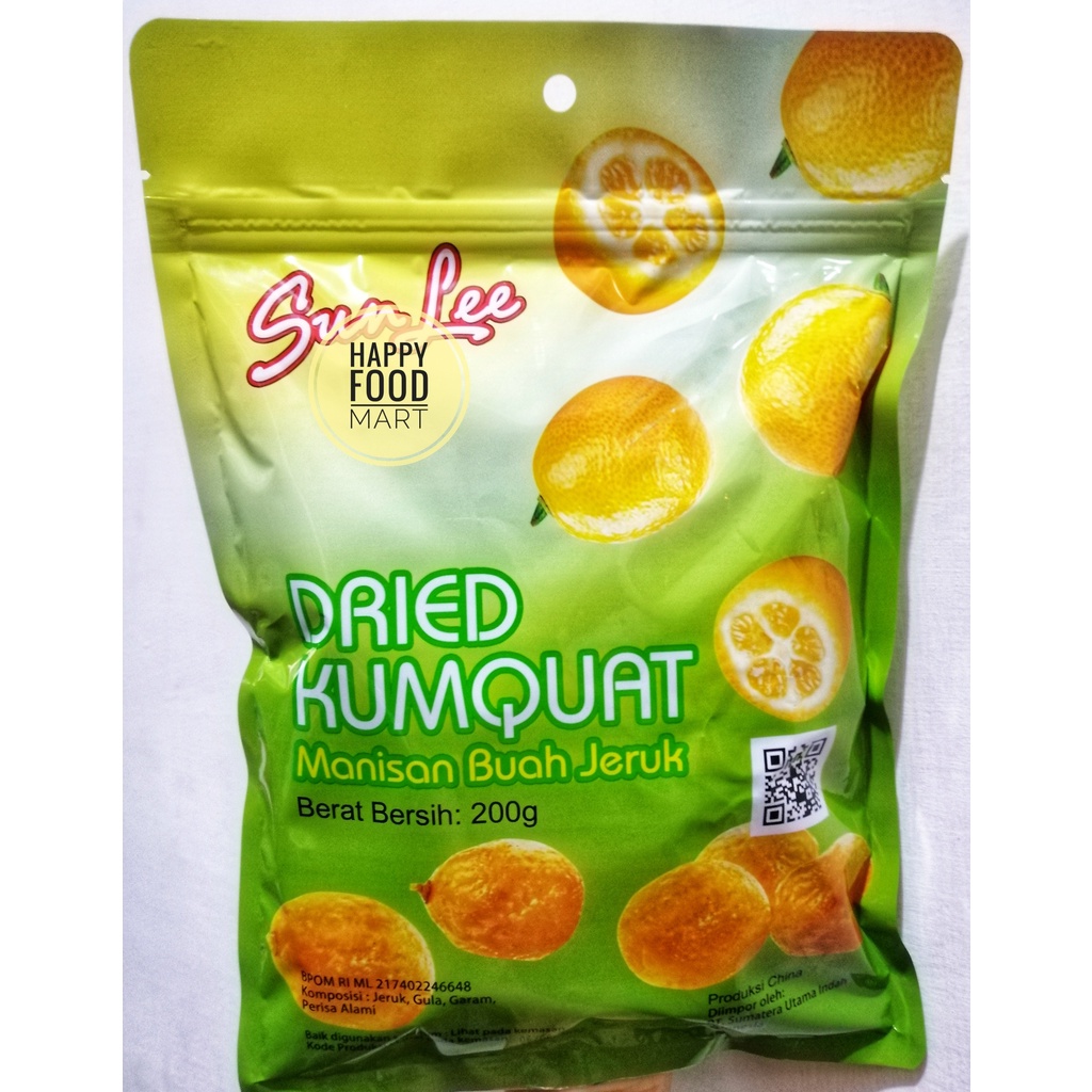 

[BPOM RI] SUN LEE DRIED KUMQUAT 200 GRAM/MANISAN BUAH JERUK/JERUK NAGAMI KERING/KUM QUAT