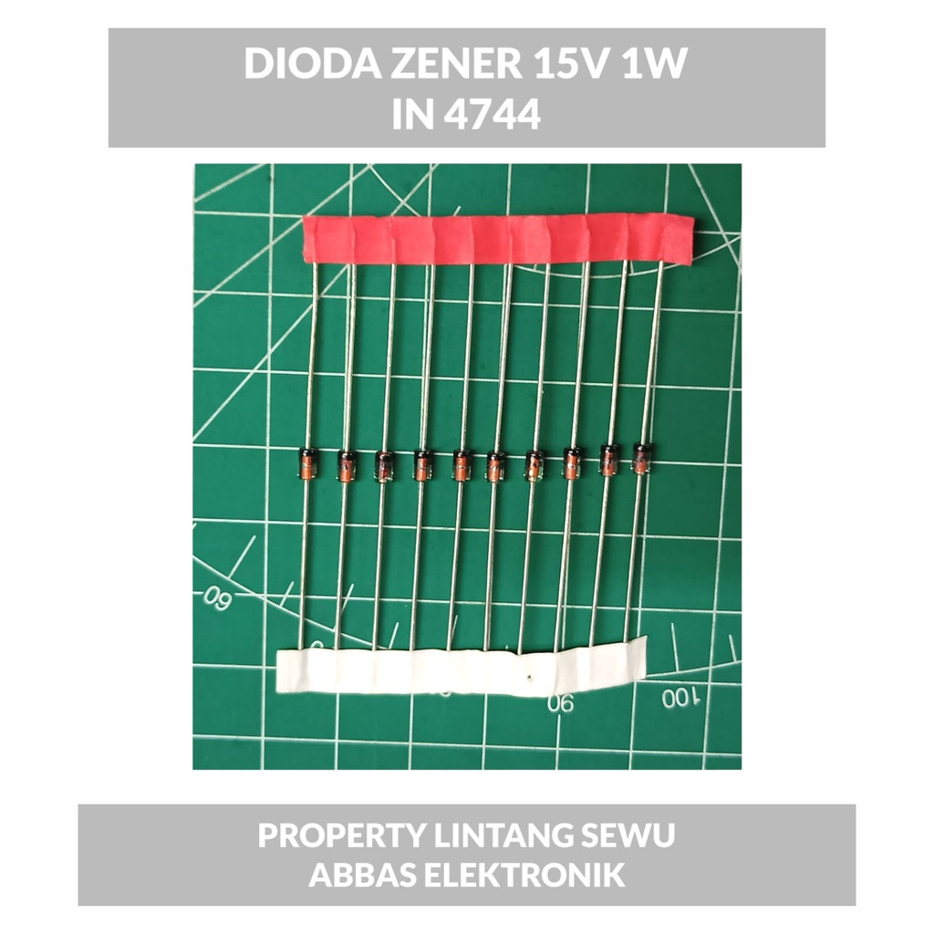 10 PCS DIODA ZENER 15 V 1 W ZENER 15 VOLT 1 WATT IN 4744 IN4744