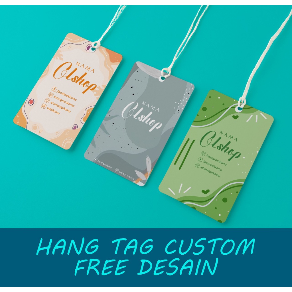 Jual hang tag baju price tag hangtag / label harga pakaian / name tag
