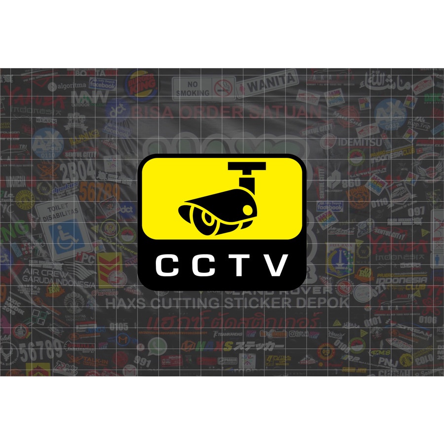 Cutting Sticker CCTV Ukuran 8 Cm Untuk Motor Mobil