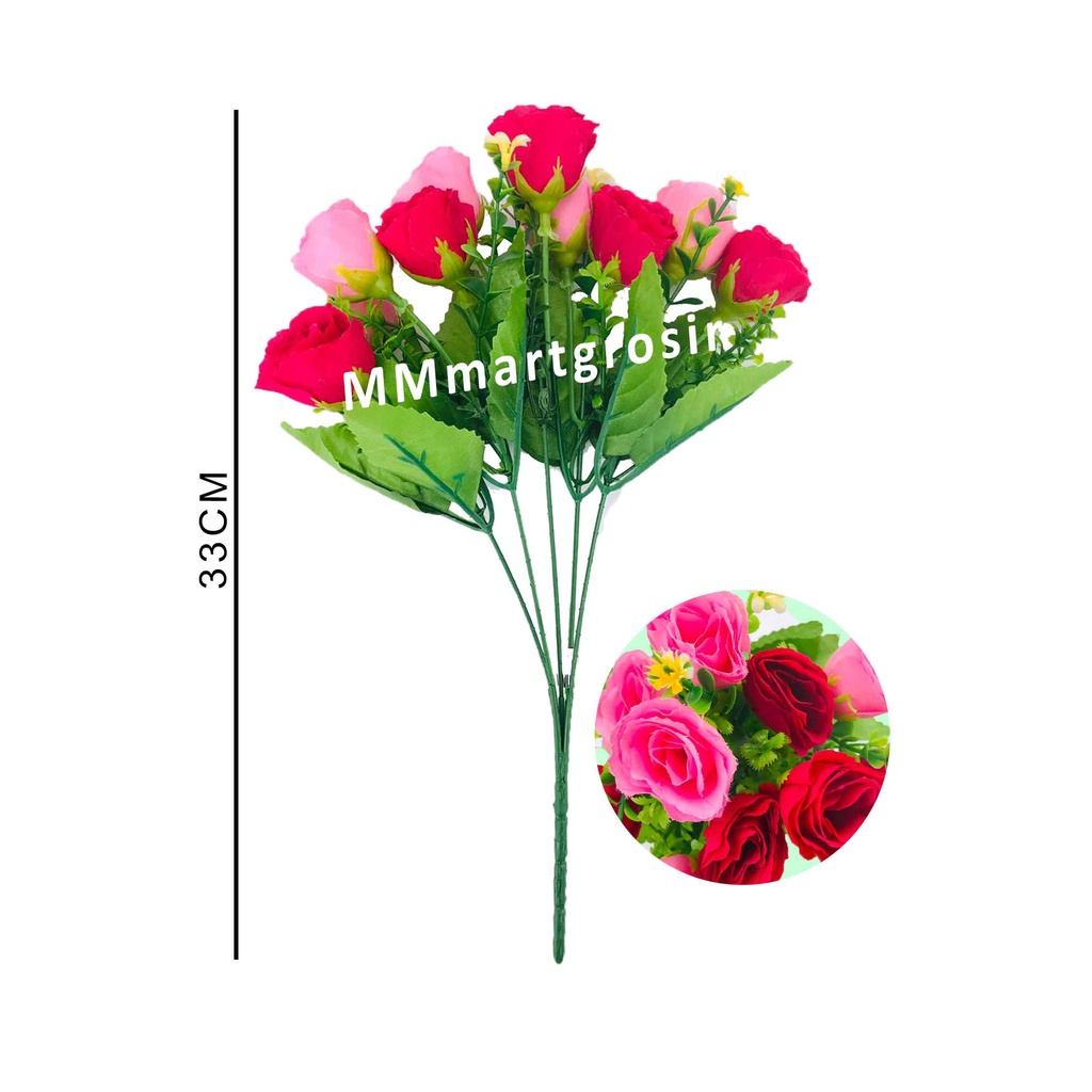 Bunga Rose Hias / Bunga Rose Artificial  / Bunga Hiasan / Bunga Cantik Rose 510