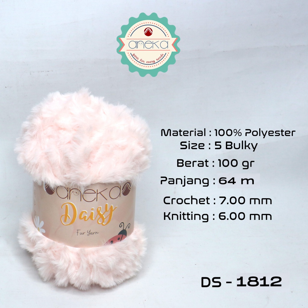 Benang Daisy / Bulu / Faux Fur Yarn -  1812