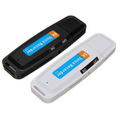 Usb Voice Recorder with Memory Card Slot - Hitam dan Putih