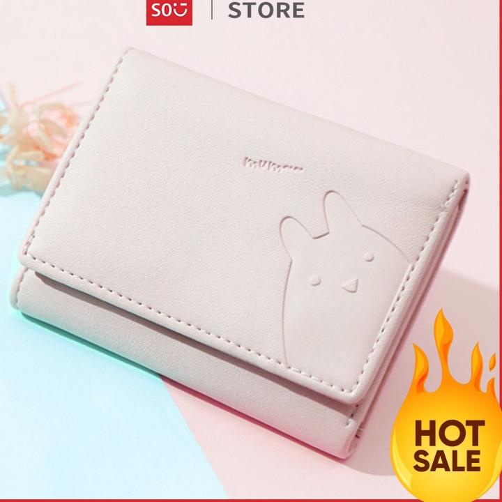 LANGSUNG KIRIM.. Miniso Official Dompet Wanita Animal Print Seri Wanita Tri-Lipat Official Dompet Wa