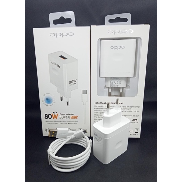 CHARGER OPPO 80W SUPER VOOC MICRO &amp; TYPE C ORIGINAL TC 80W OPPO X5 PRO