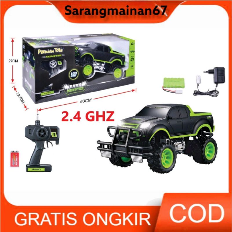 PR-17490 RC ADVENTURE CAR MOBIL REMOTE CONTROL JEEP OFFROAD DARK MONSTER SCALA 1/10 DARK RACING CAR 