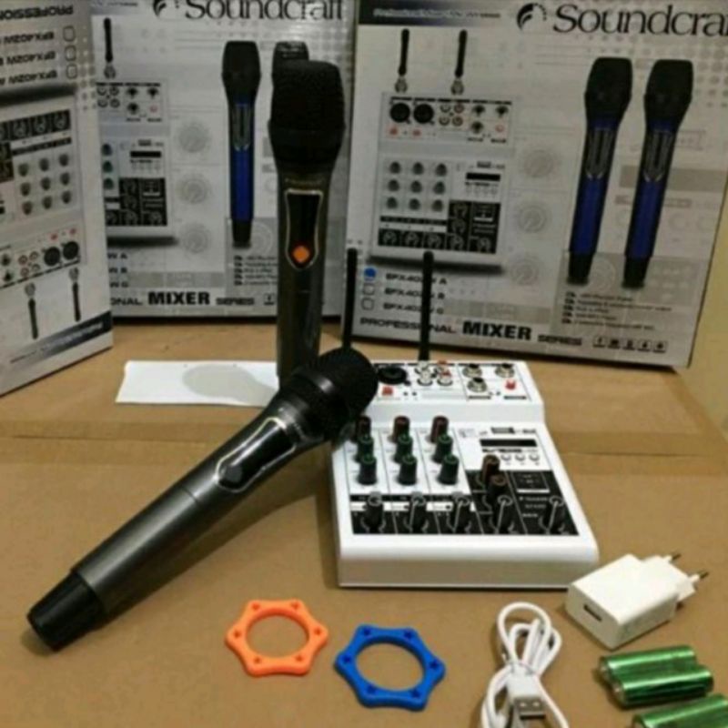 Mixer audio soundcraft EFX 402W mixer plus mic wireless soundcraft