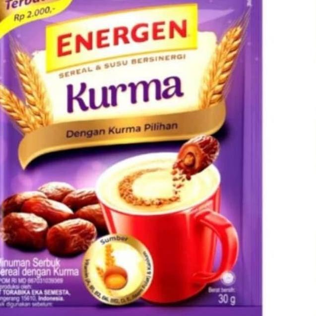 

Langsung Checkout--Energen Sereal Kurma Susu 1 Renteng 5 Sachet @30gr Varian Baru Murah