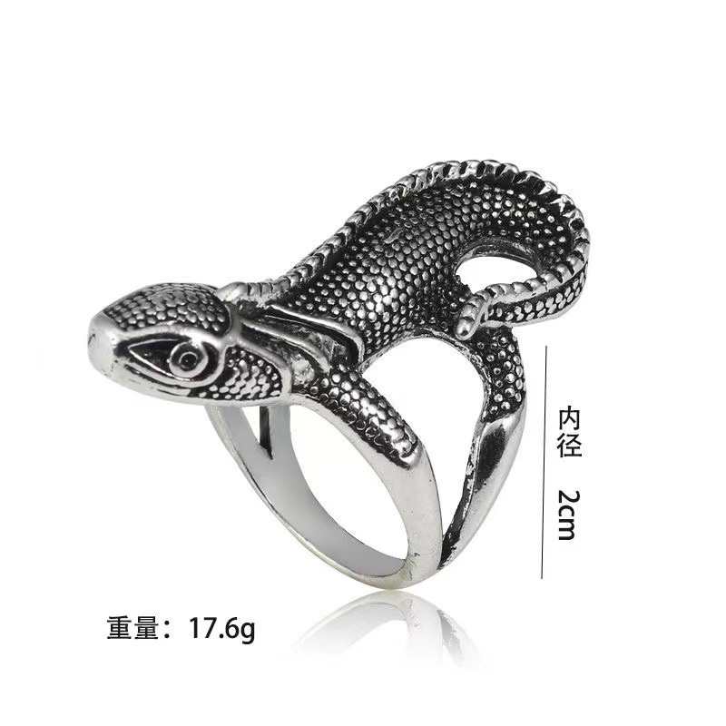 Cincin Bahan alloy Gaya retro punk Hip-Hop Untuk Pria