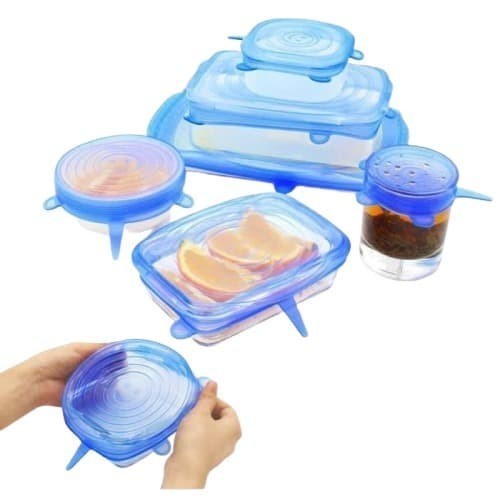 food grade silicone tutup makanan Allsize 6 in 1 Praktis